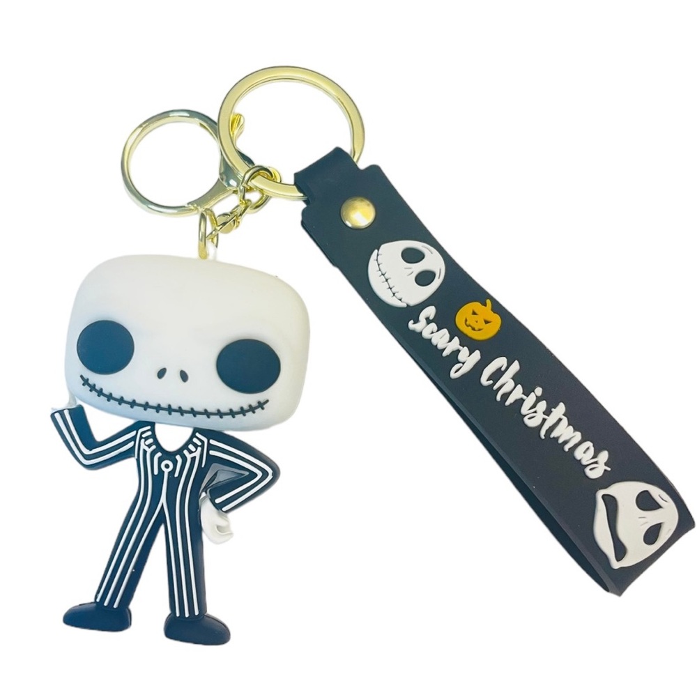 Disney’s Nightmare Before Christmas Jack Skellington 3D Rubber Keychain NWT